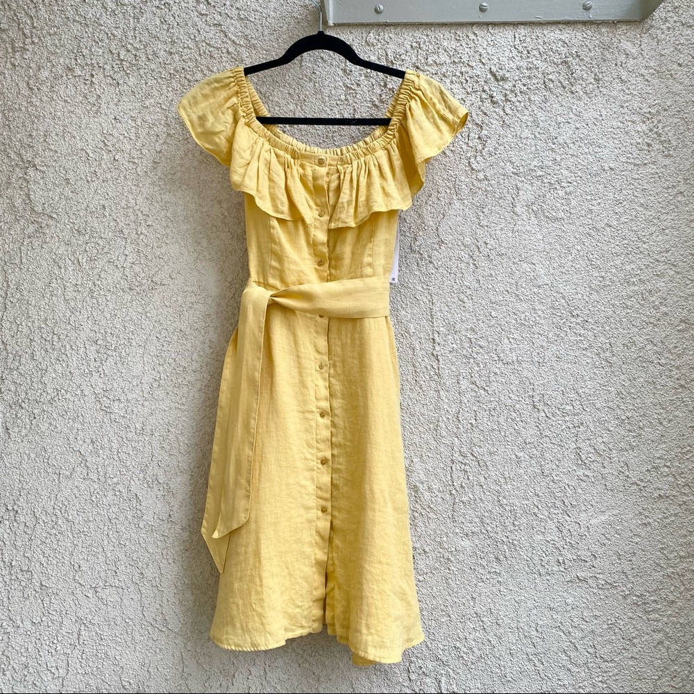 Zara Off-the-shoulder Belted Summer Dress NWT